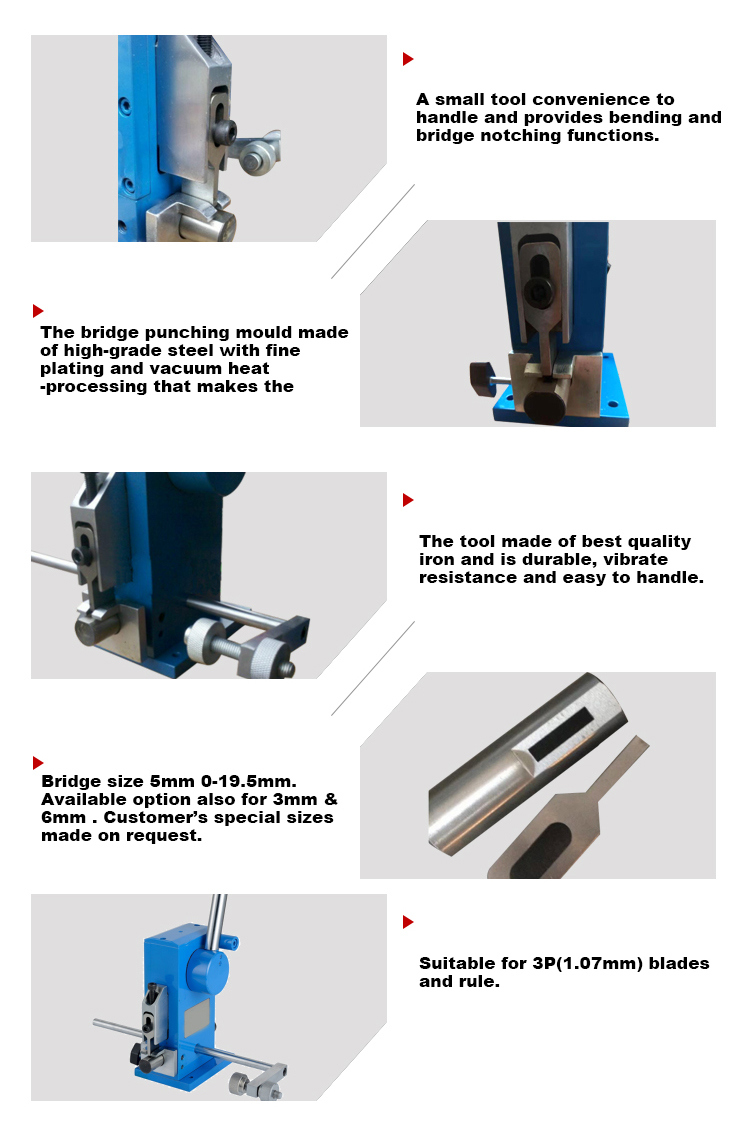 M&aacute;quina de notcher manual de precisi&oacute;n para la fabricaci&oacute;n de matrices