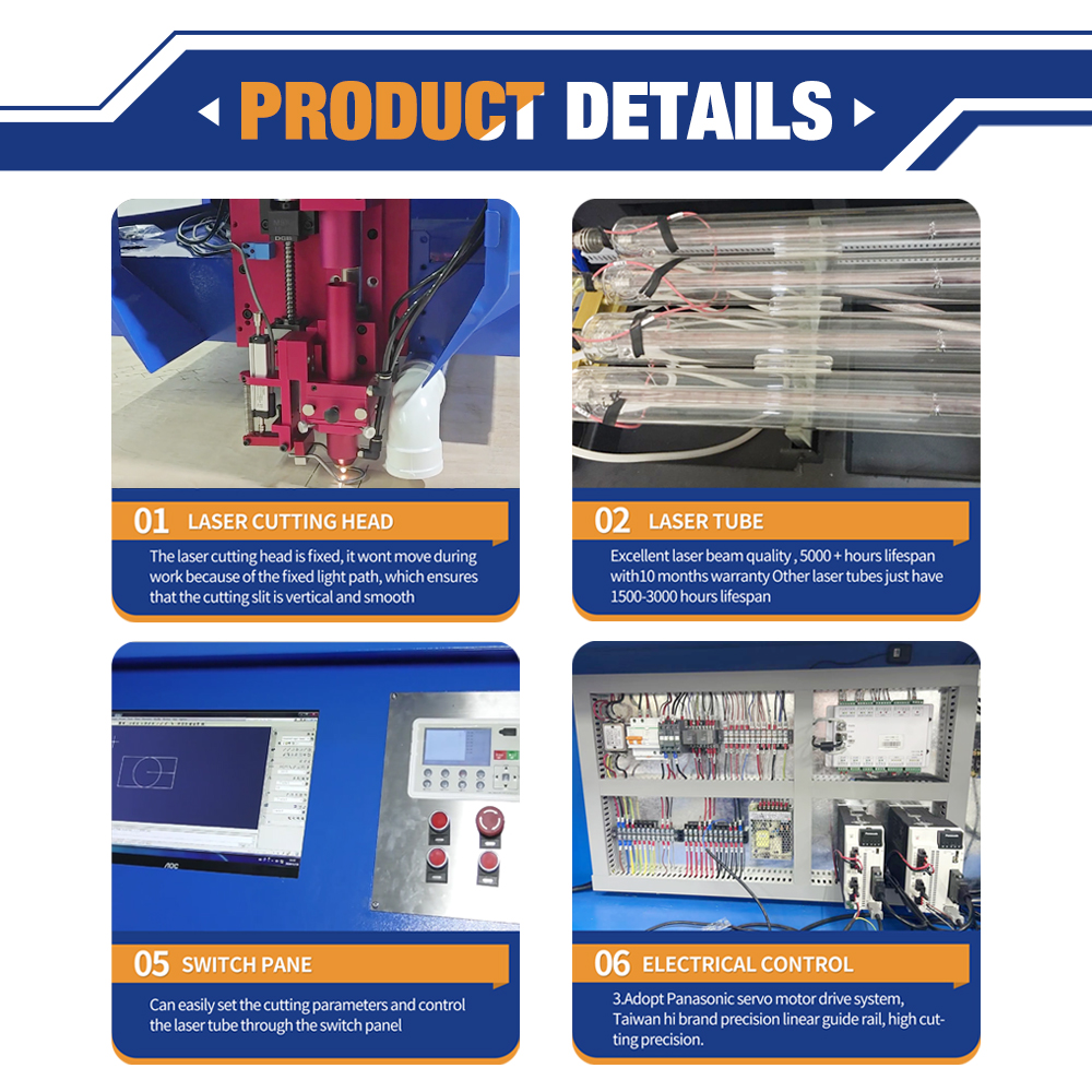 el plano de 400W 600W muere la cortadora del laser del CO2 del tablero cortada con tintas de madera
